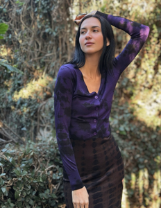 Lolita Cardigan in Aubergine